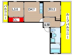 エスパス∞白梅町の物件間取画像